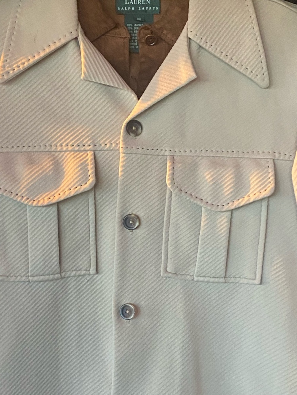 Lauren Ralph Lauren Cream Button-Front Sport Coat